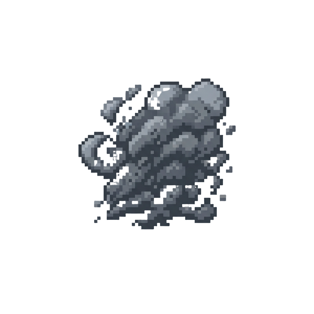 A Burst of Thick Grey Engine Soot