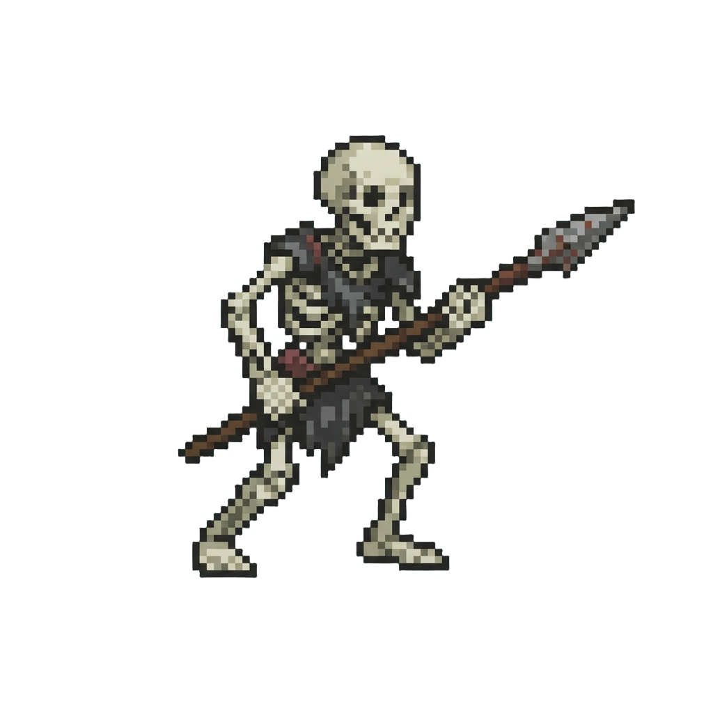A Creaky Undead Skeletal Spearman