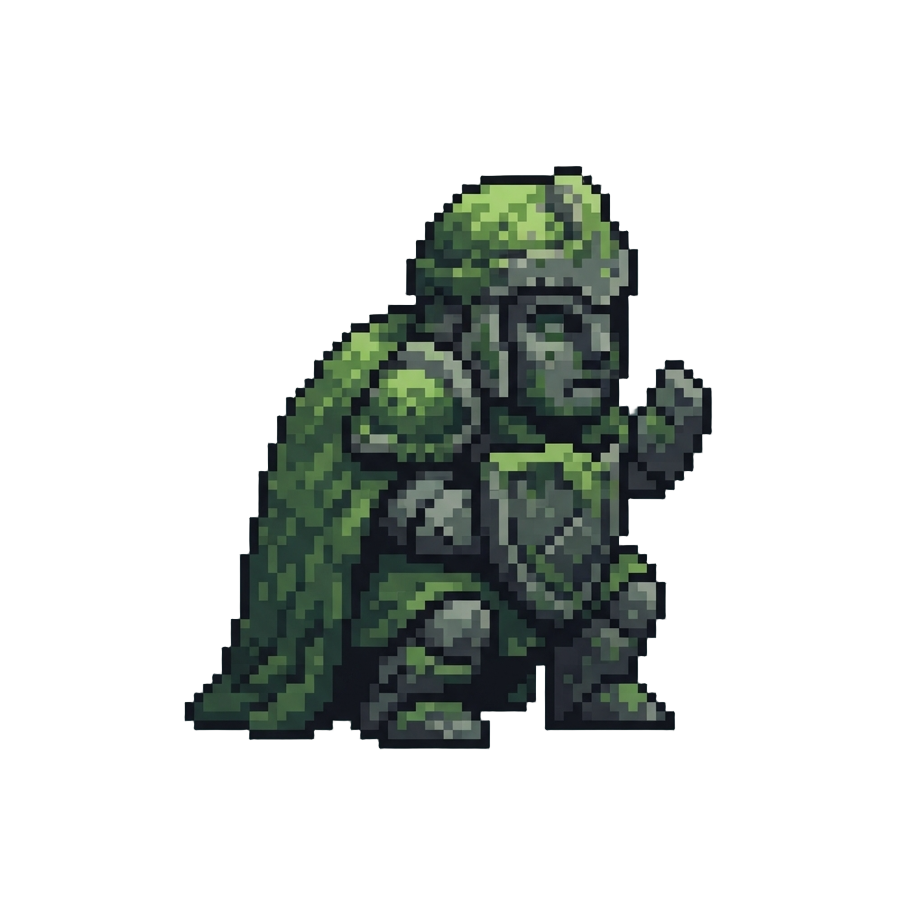 An Ancient Mossy Tomb Guardian