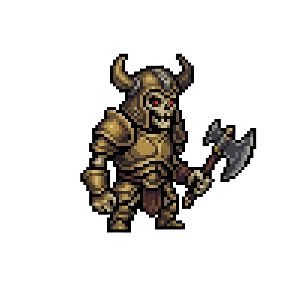 A Giant Dark-gold Stalfos Warlord