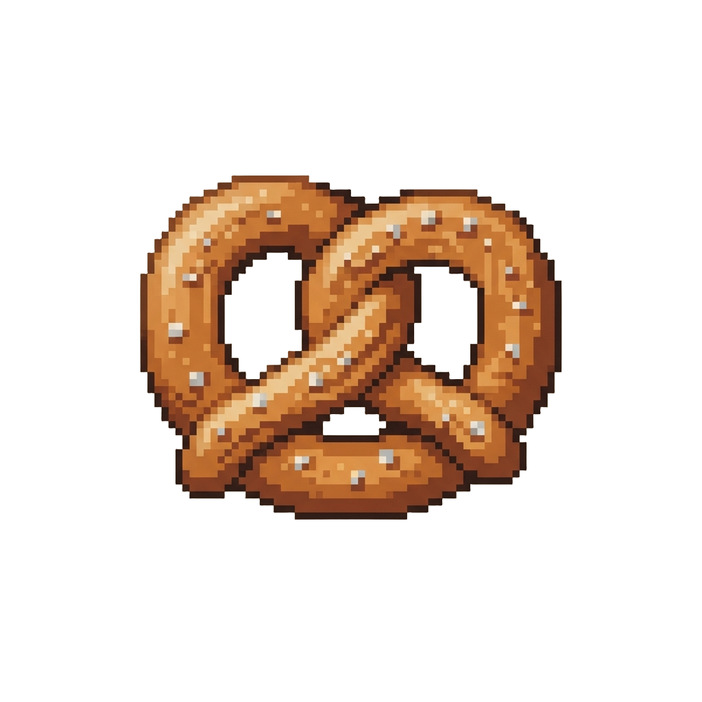 A Single Dry Salted Pretzel