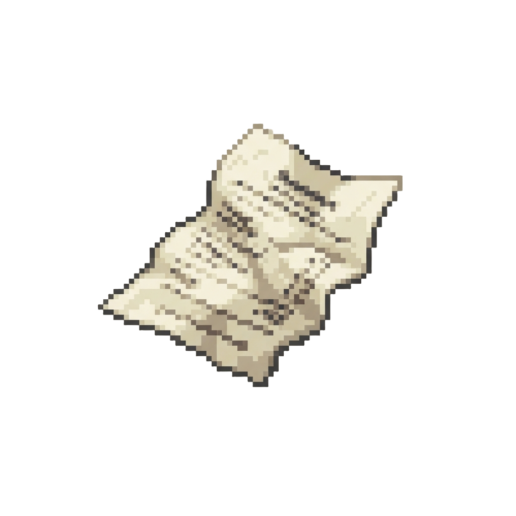 A Crumpled Paper Receipt