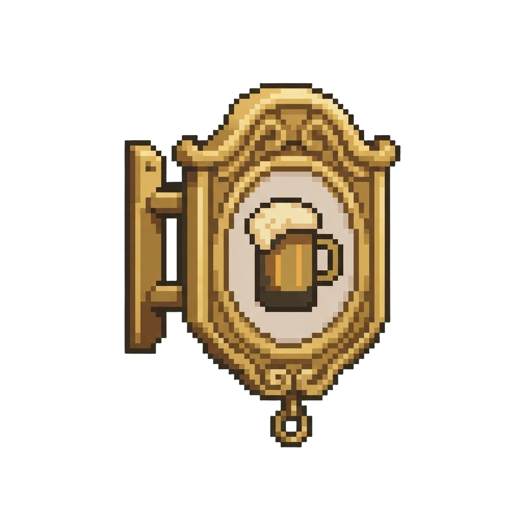 A Golden Vintage Pub Sign Frame