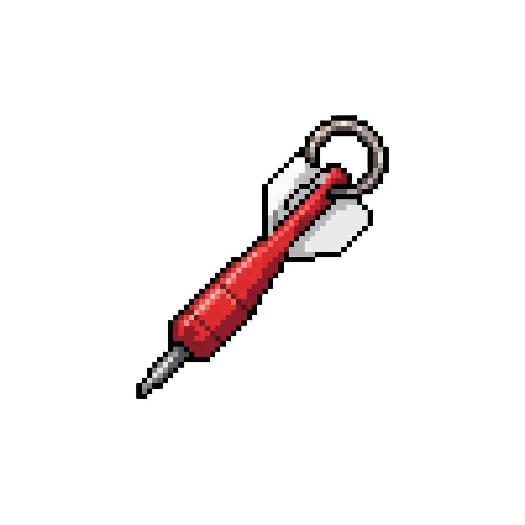 A Tiny Plastic Mini-dart Key Ring