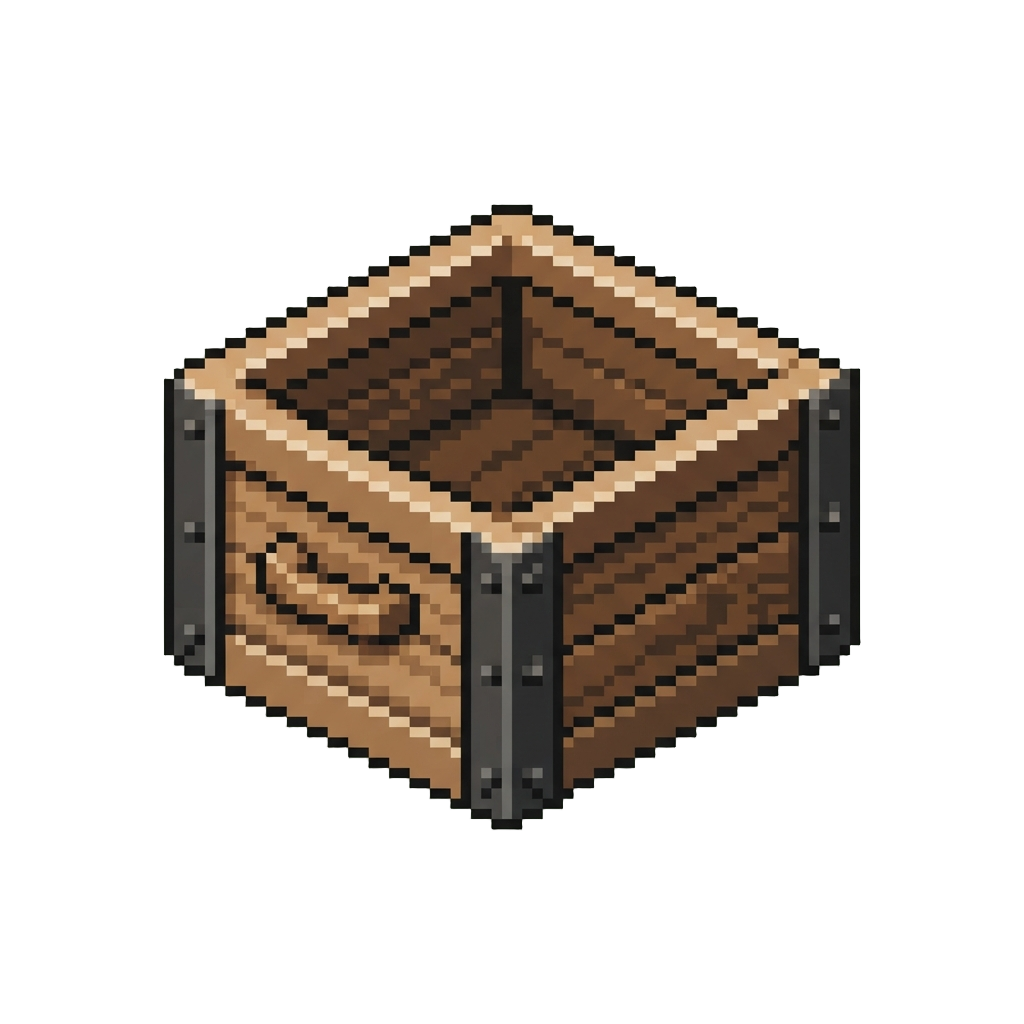 An Empty Wooden Pretzel Crate