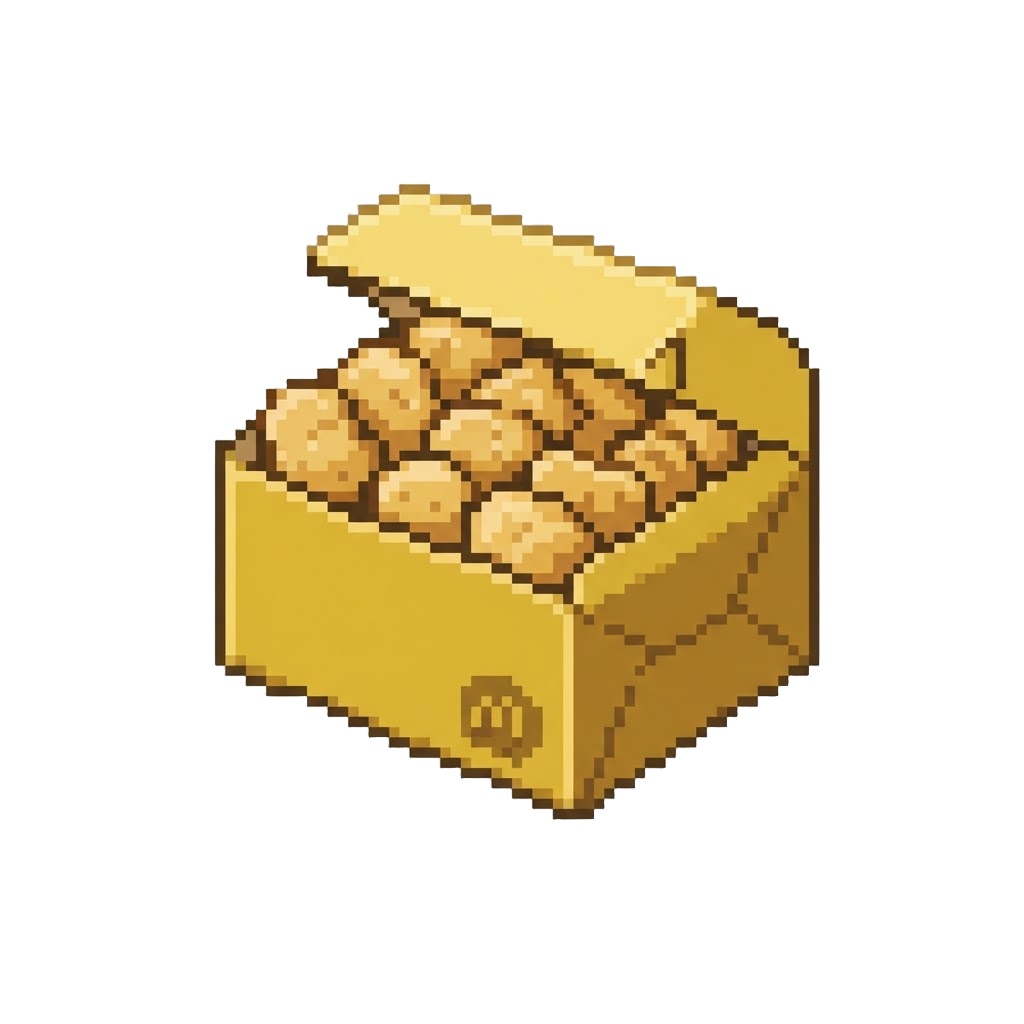 A Golden Box of Twenty-piece Chicken Nuggets