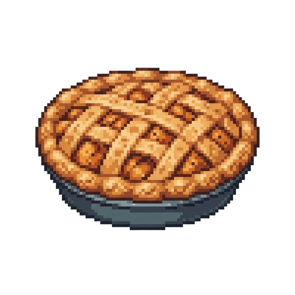 A Warm Apple Pie with Crispy Bubbly Crust
