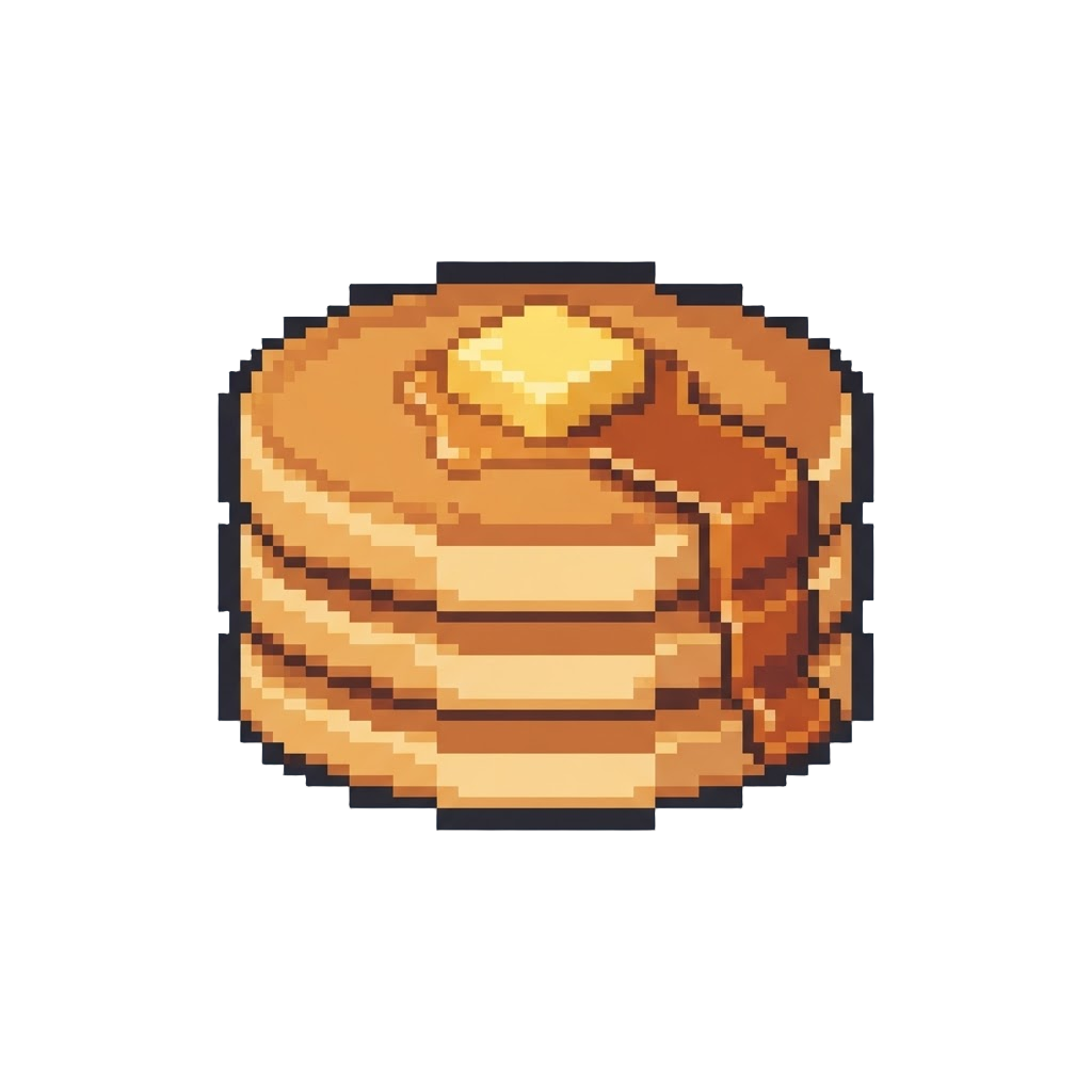 A Stack of Hot Breakfast Pancakes with Butter