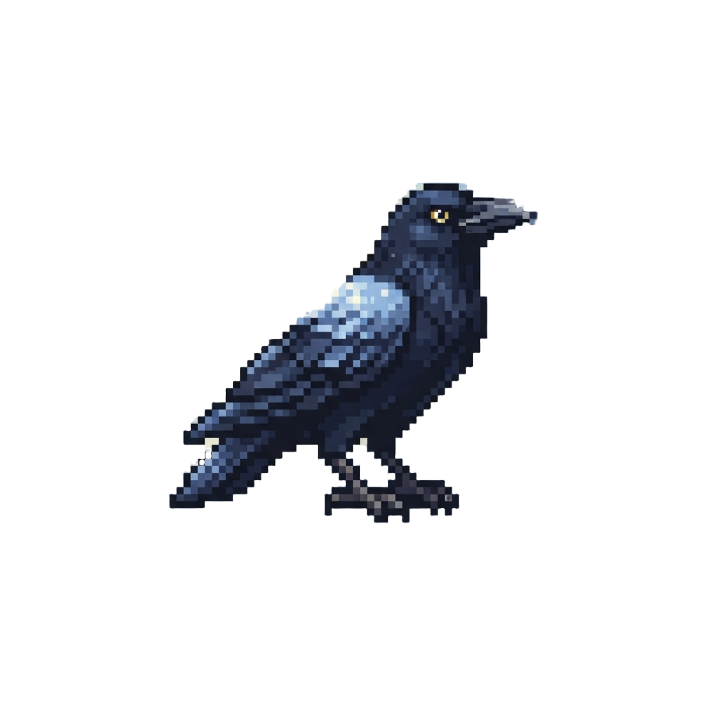 A Grand Night Raven with an Aura of Starlight