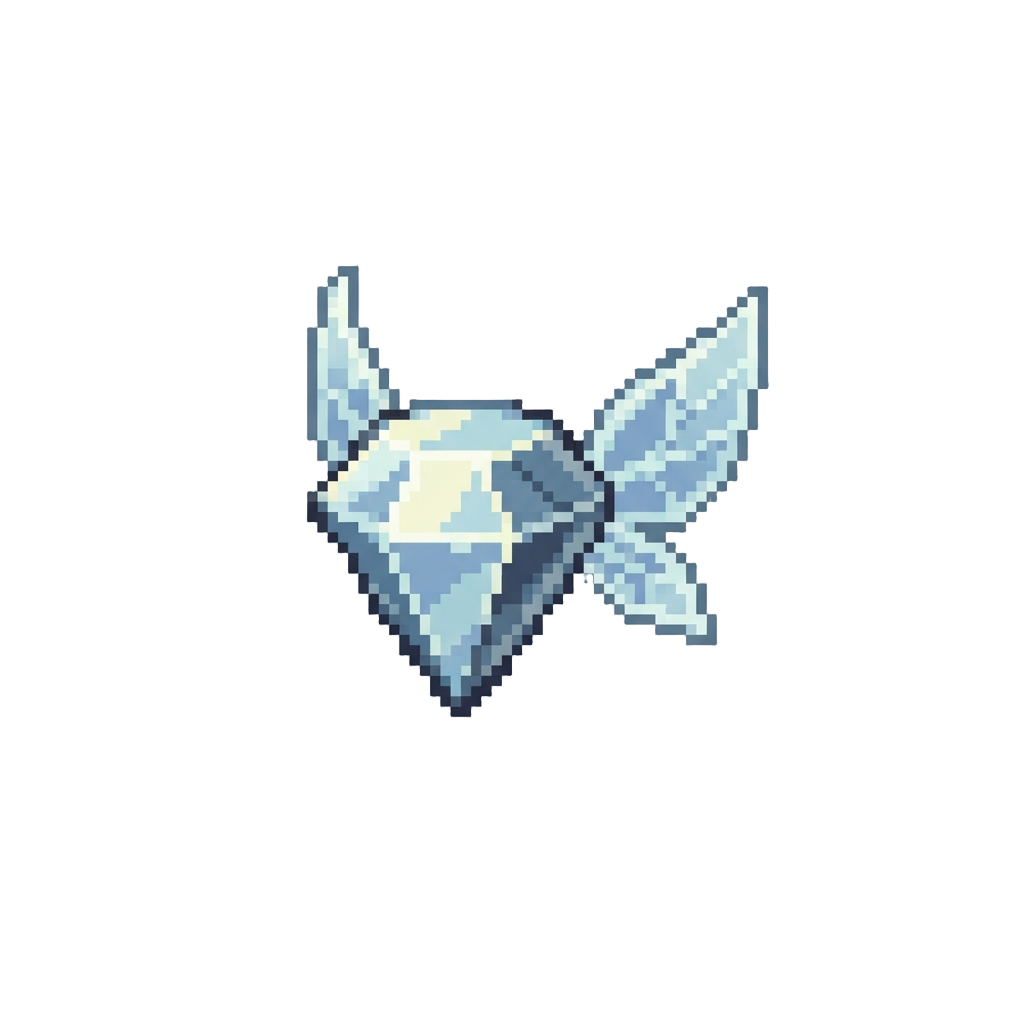 Dazzling Diamond Sparkles and Translucent Glass Wings