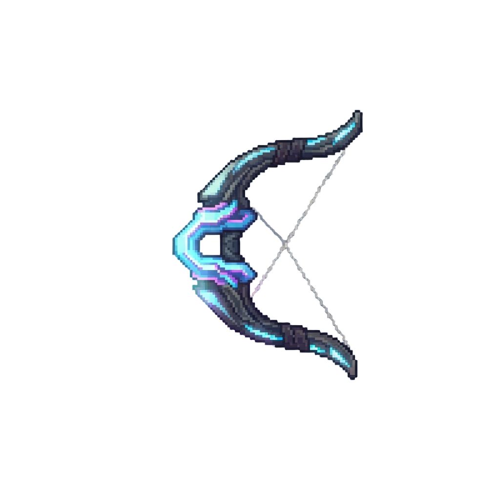 A Stylish Bow with Glowing Neon Spotlights Shining Up