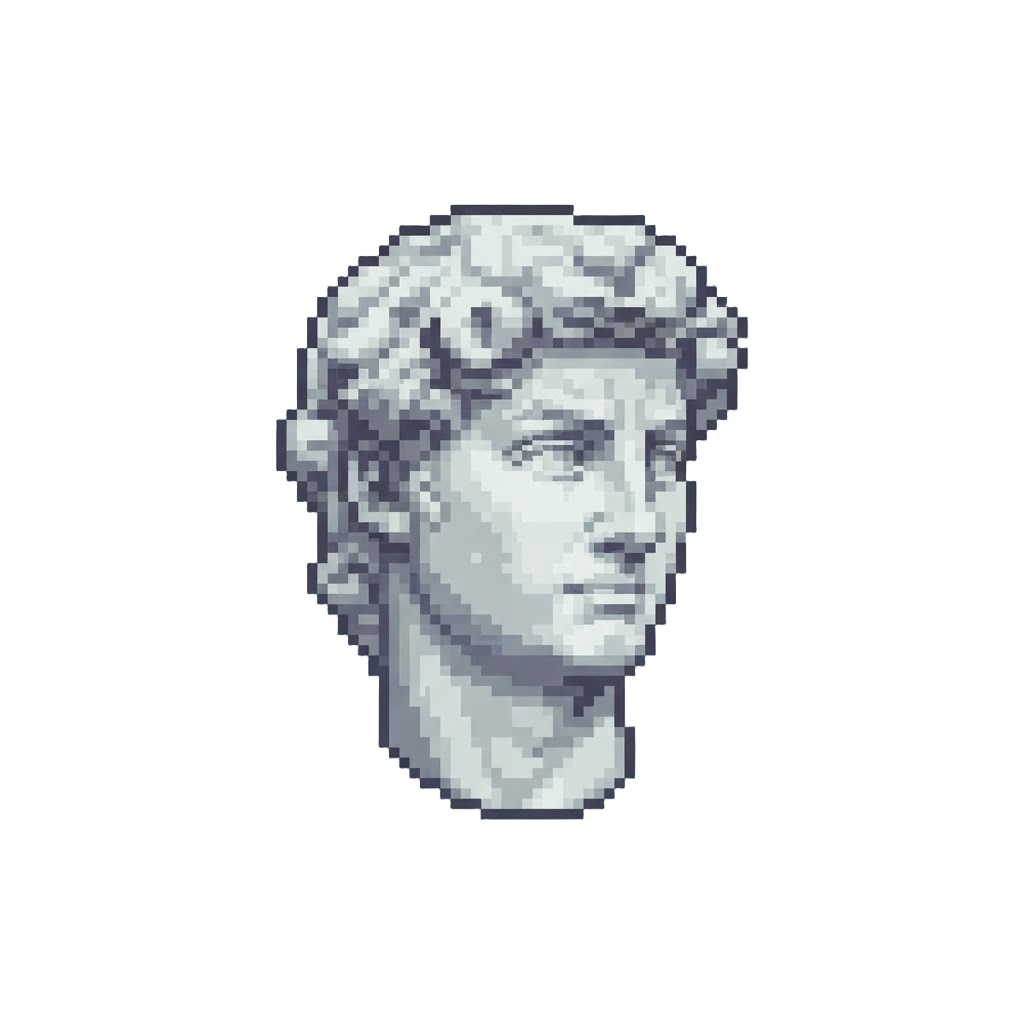 A Giant Floating Marble Statue Head
