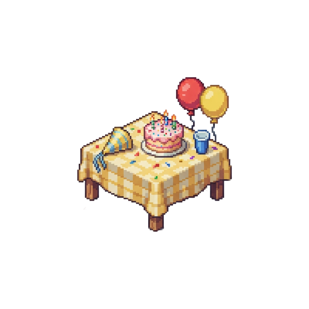 A Deserted Birthday Party Room with Colorful Balloons and Confetti