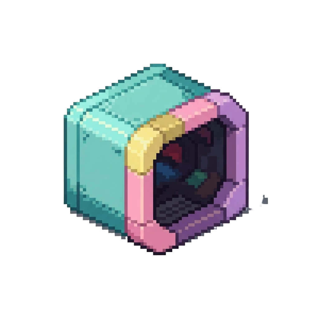 A Pastel Arcade Room with Unlit Colorful Crawl Tunnels