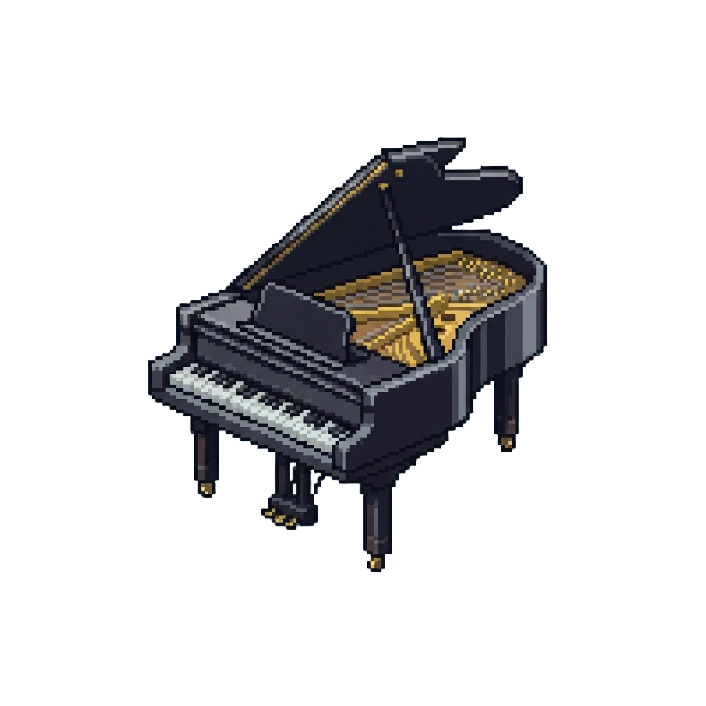 A Solitary Grand Piano Under the Open Sky