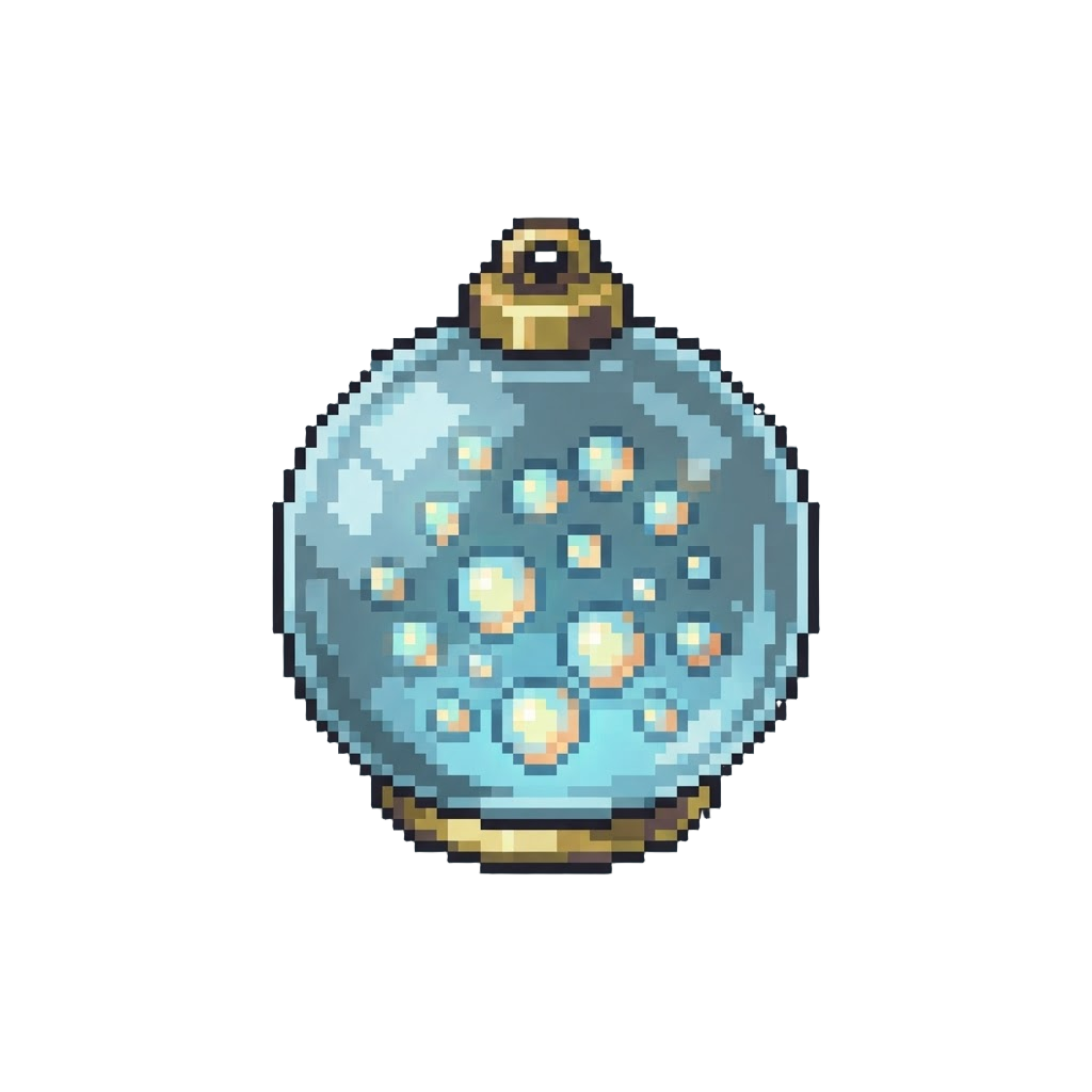 A Room Filled with Floating Glowing Bubbles