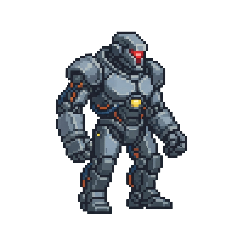 A Heavy Cybernetic Battle Android