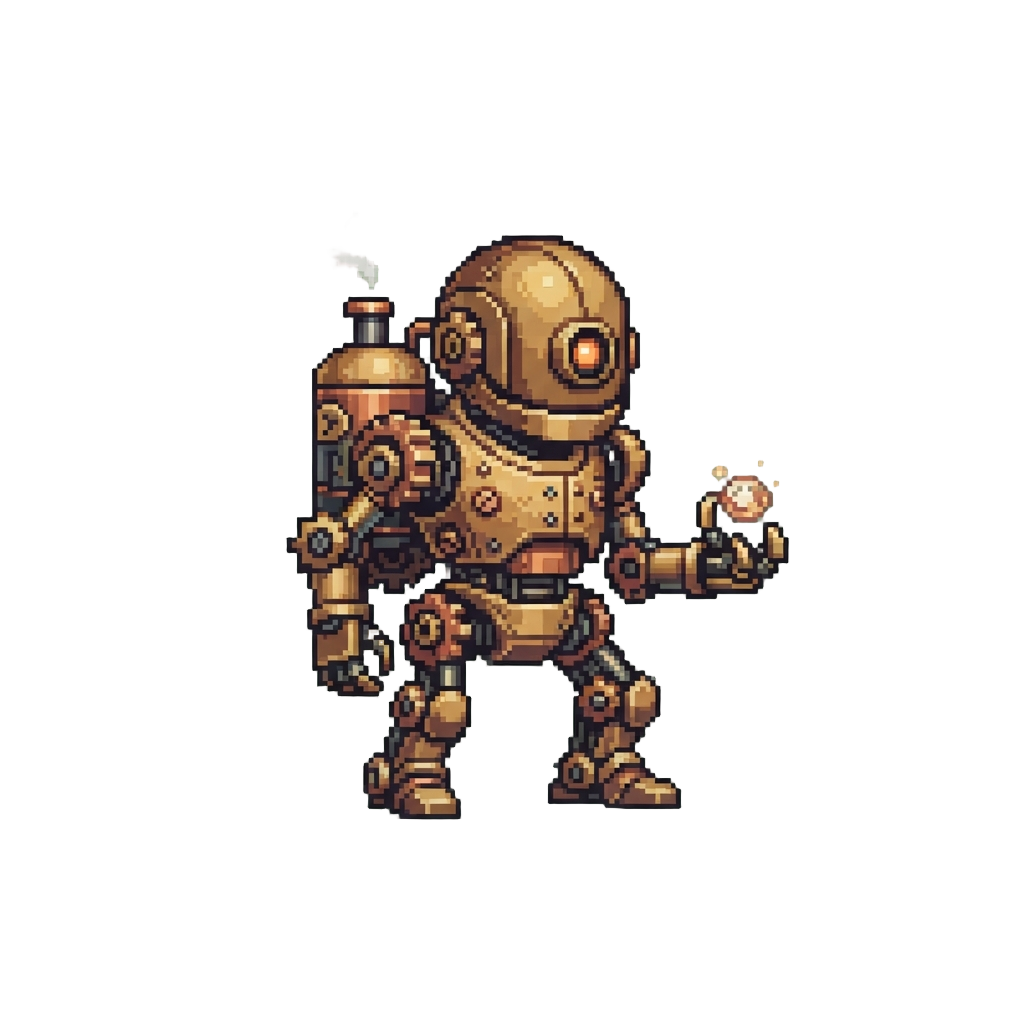 A Steam-powered Brass Automaton