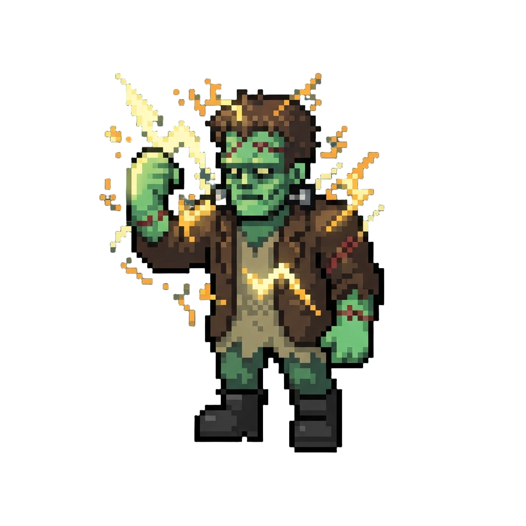 A Lightning-charged Frankenstein Monster