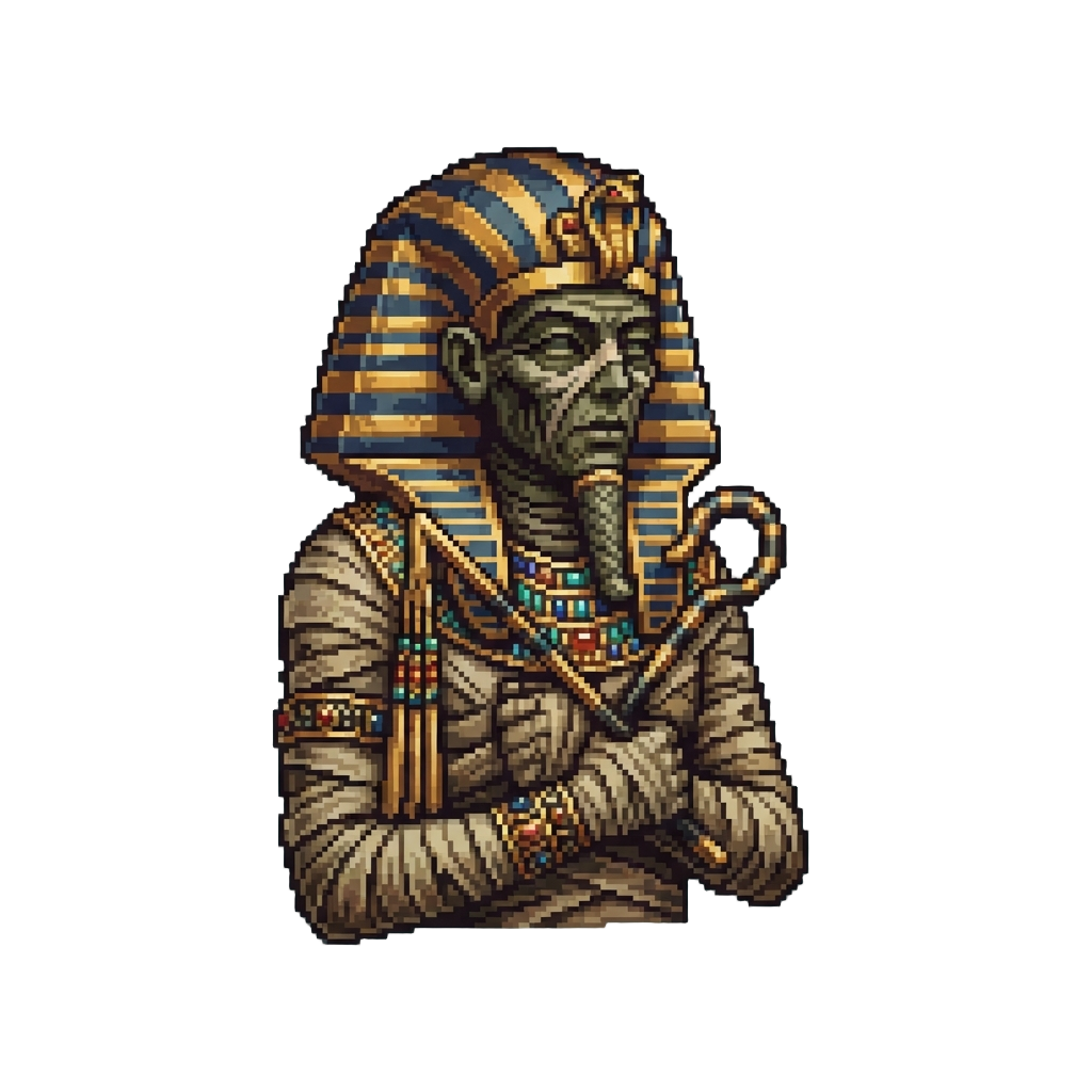 An Ancient Wrapped Mummy King