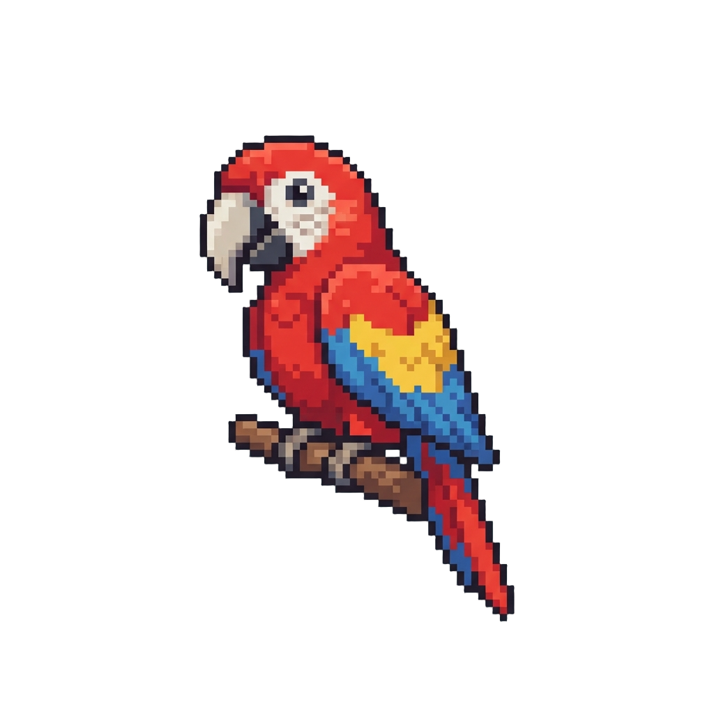 A Large Colorful Macaw