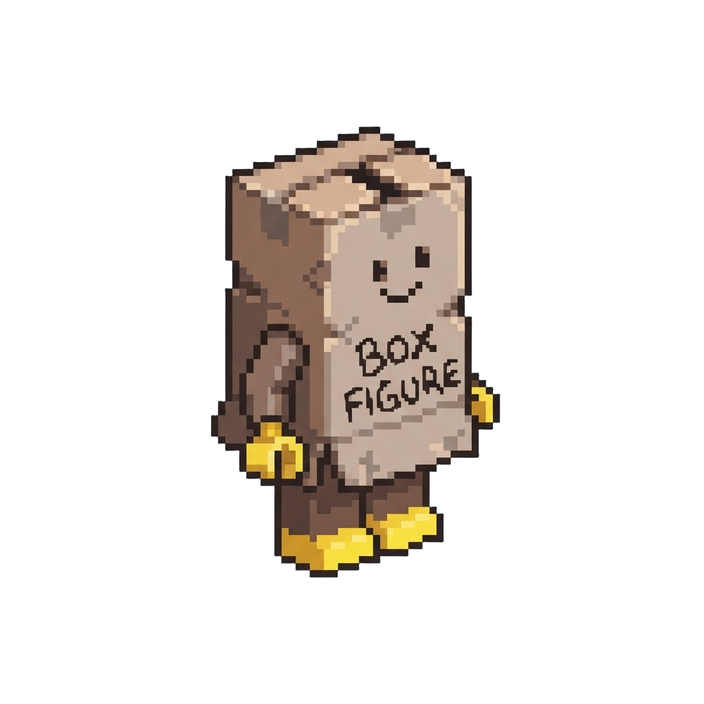 A Lego Figure Wearing a Clumsy Cardboard Box Costume