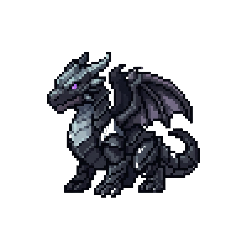 A Titan Shadow Dragon Armored in Obsidian Plate