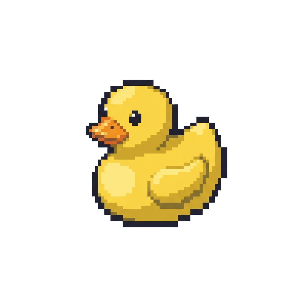 A Squeaky Rubber Duck Toy