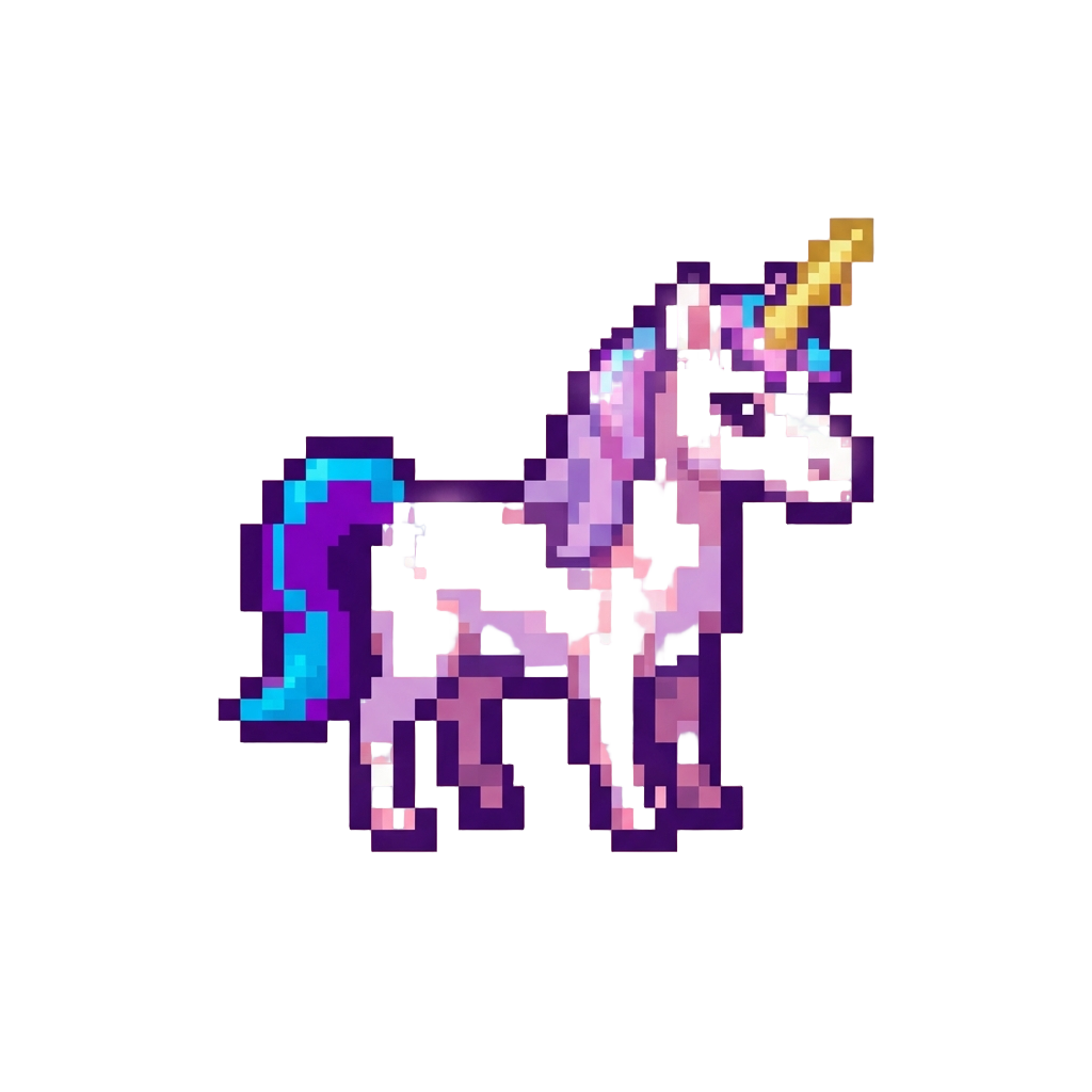 A Glittery Pastel Unicorn Glowing with Pink Aura