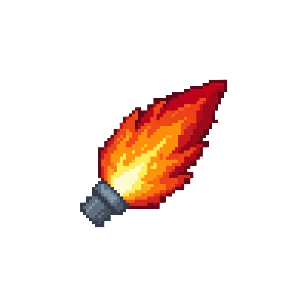 A Laser Crimson Thruster Flame