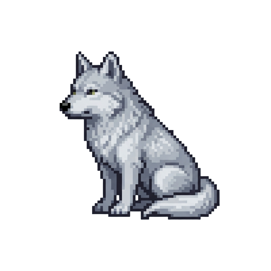 A Silver-furred Mountain Wolf