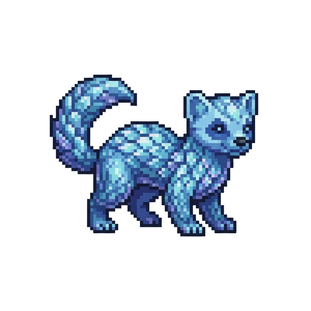 A Shimmering Crystal-scaled Pine Marten