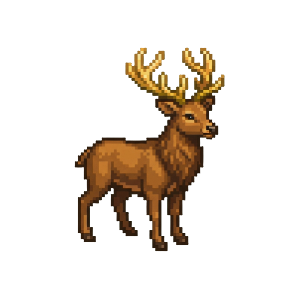 A Golden-antlered Autumn Stag