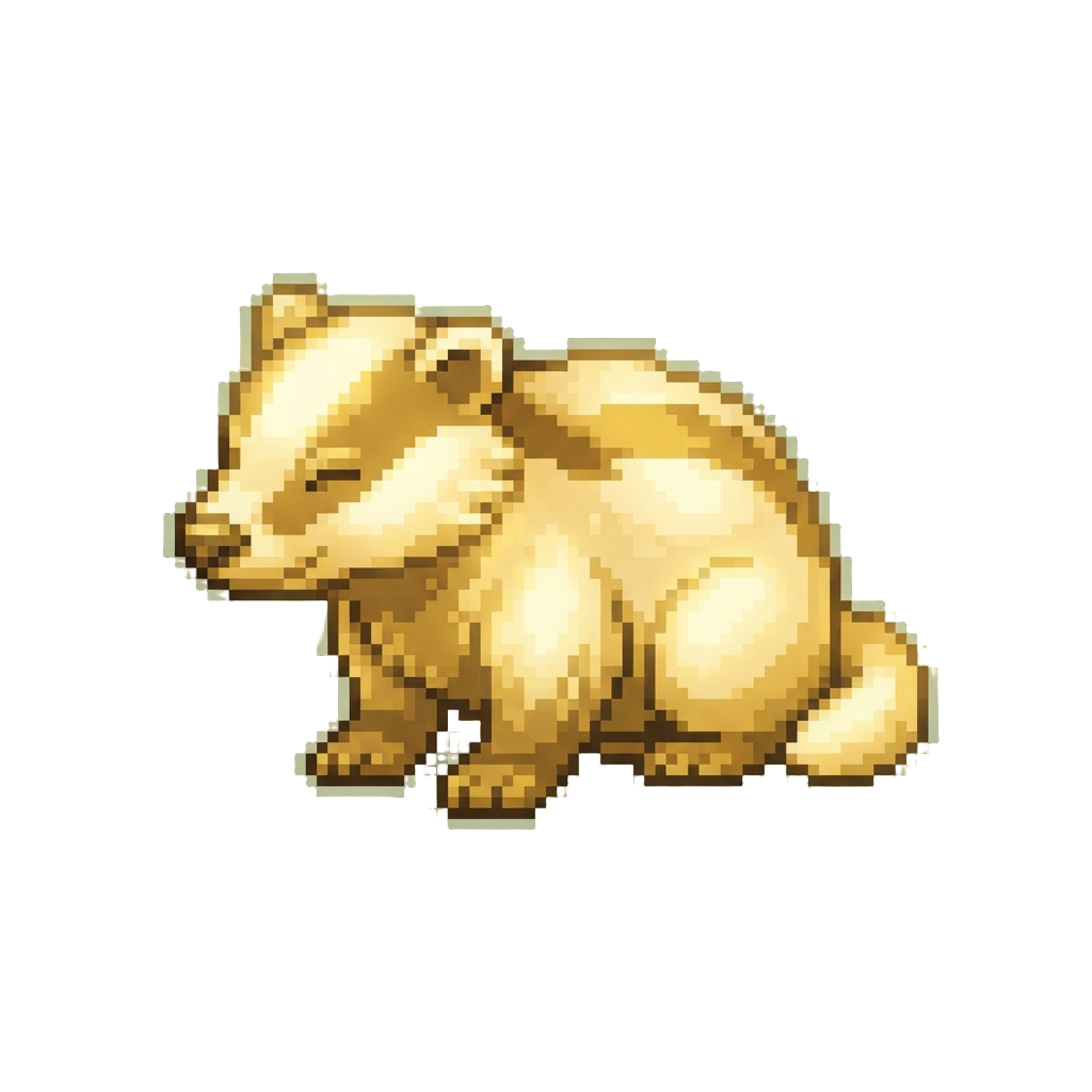A Glowing Golden Spirit Badger