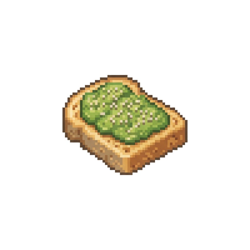 A Mini Avocado Toast with Sesame Sprinkles