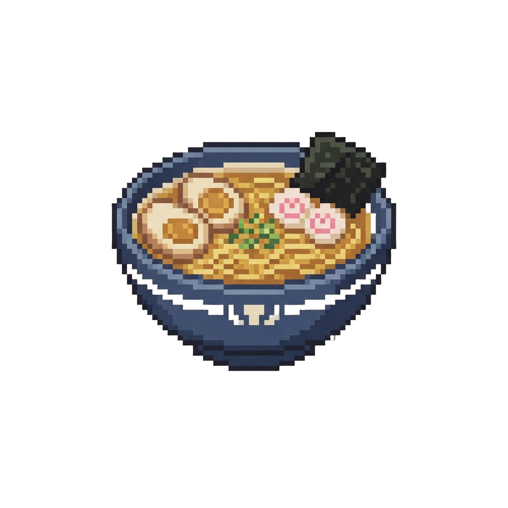 A Bowl of Tiny Ramen with Miniature Egg Slices
