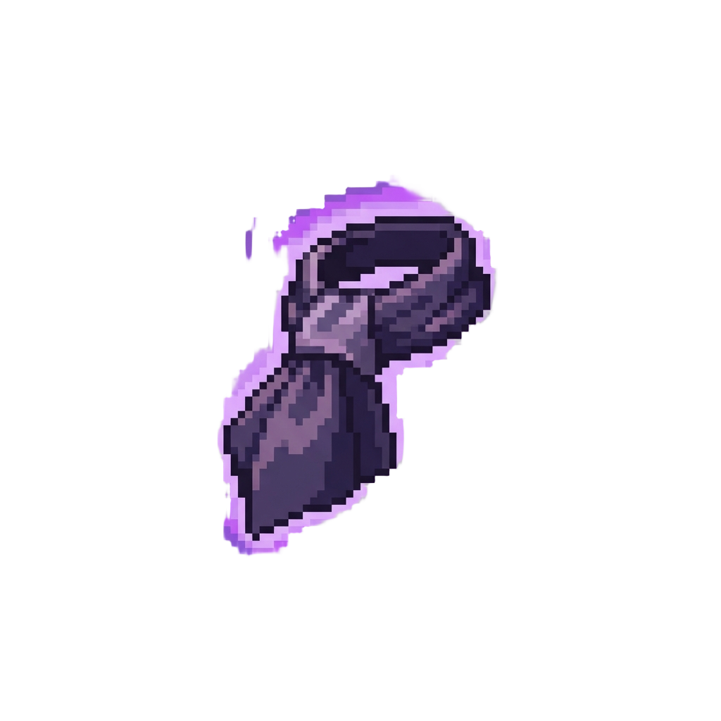 A Glowing Purple Shadow Aura and Silk Cravat