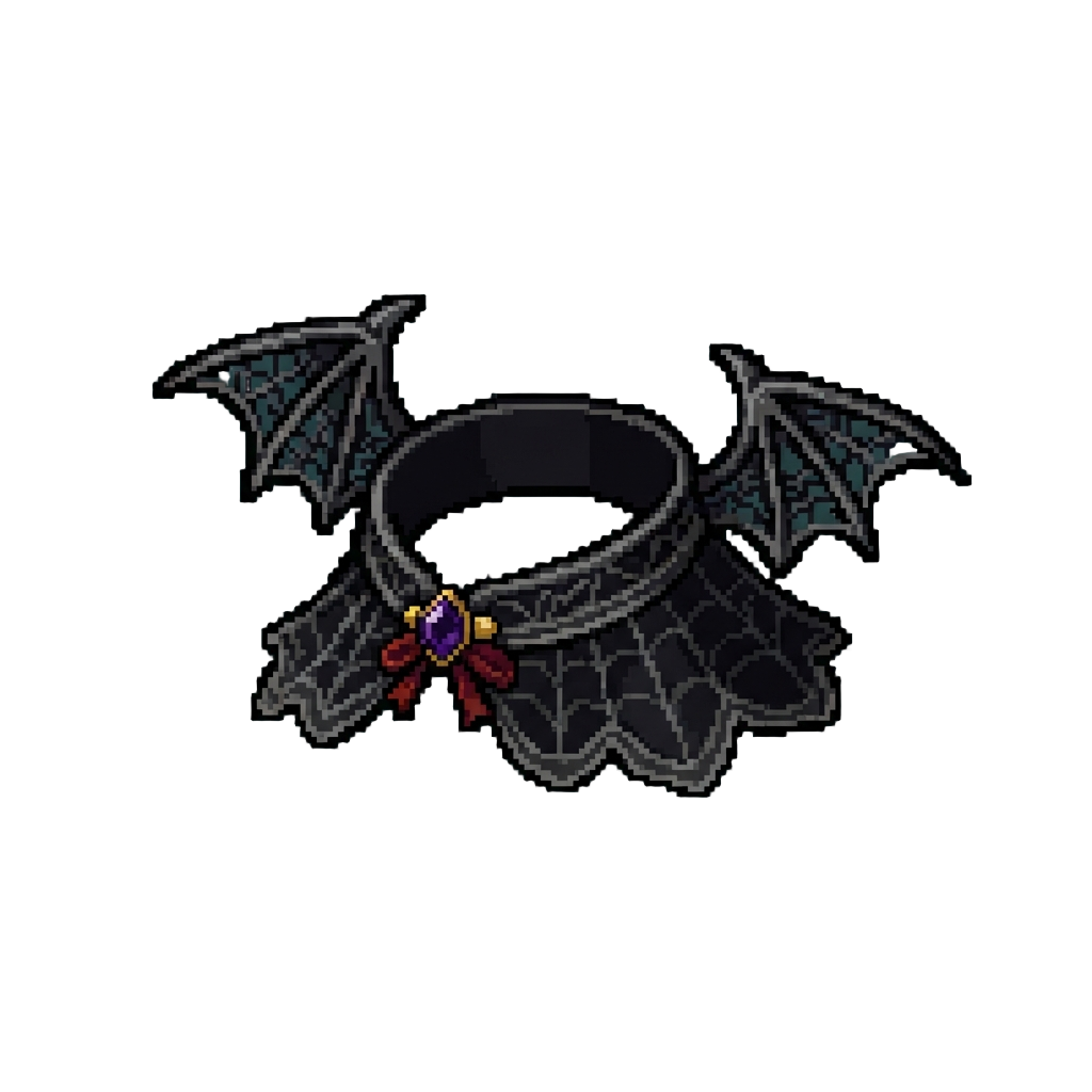 A Spooky Lace Bat-wing Collar