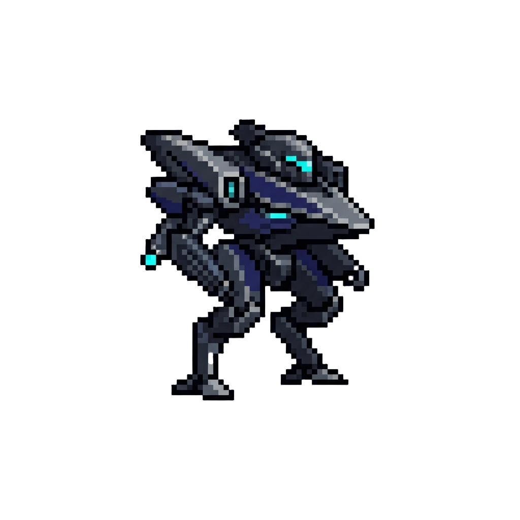 A Sleek Stealth-interceptor Mech Frame