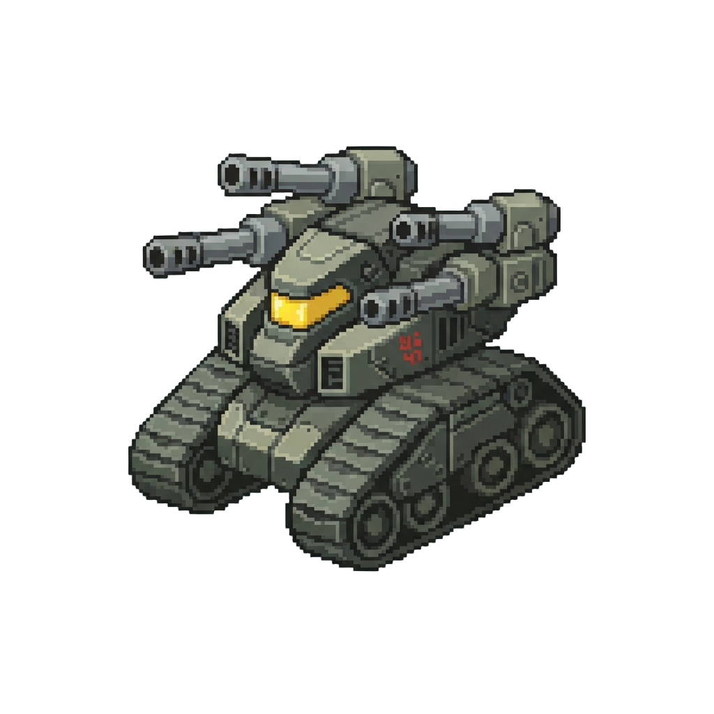 A Quad-cannon Battle Tank Mech Frame