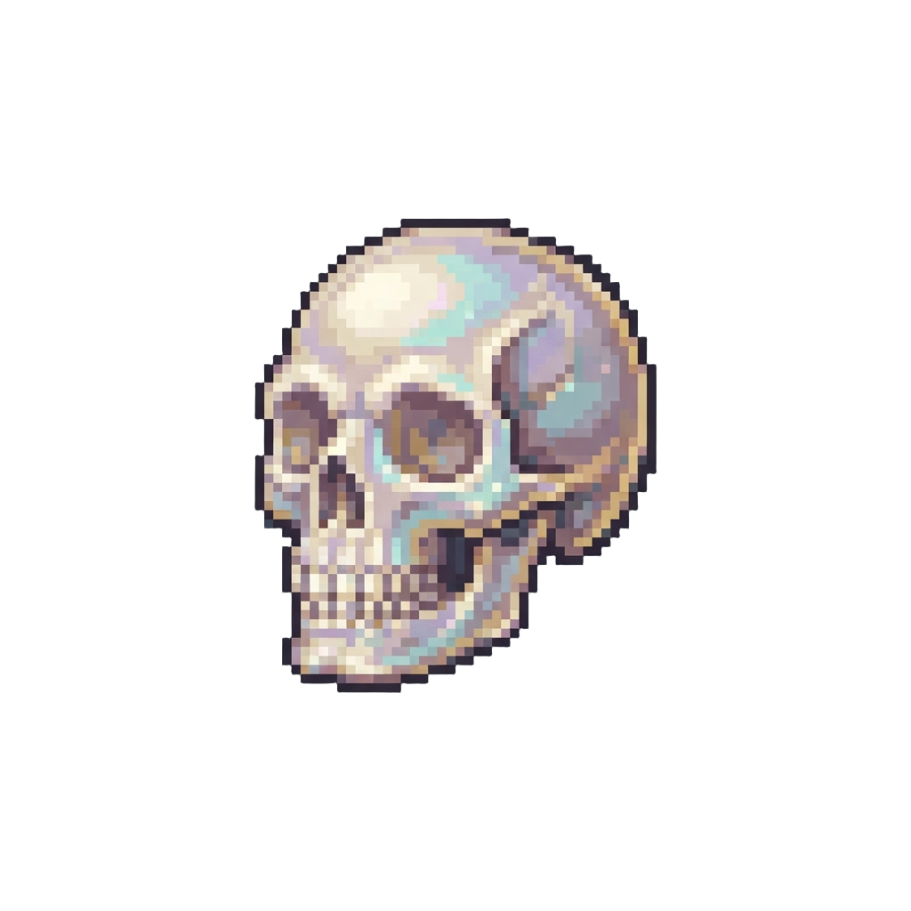 A Pearlescent Mini Skull Jewel