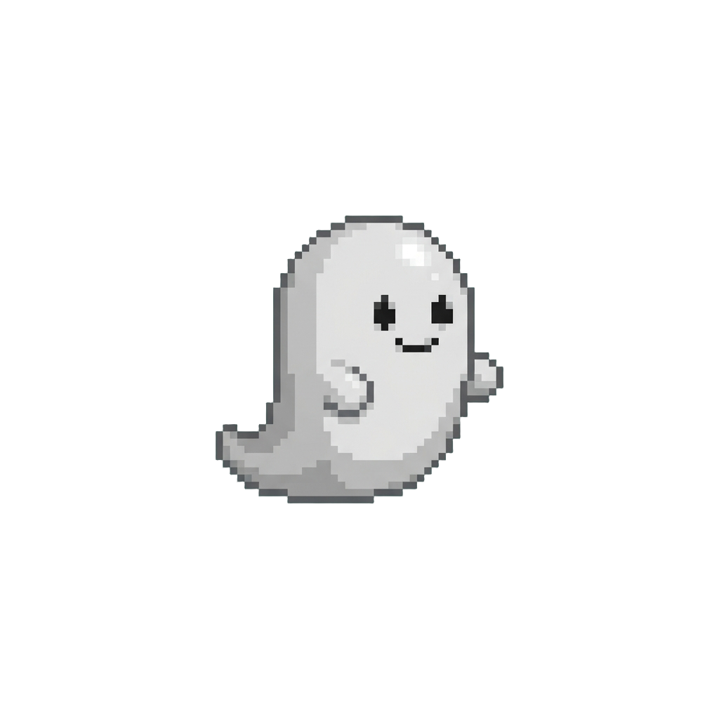 A Tiny White Ghost Resin Toy