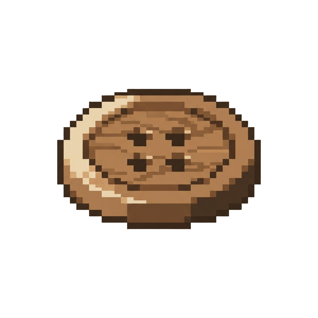 A Flat Wooden Button