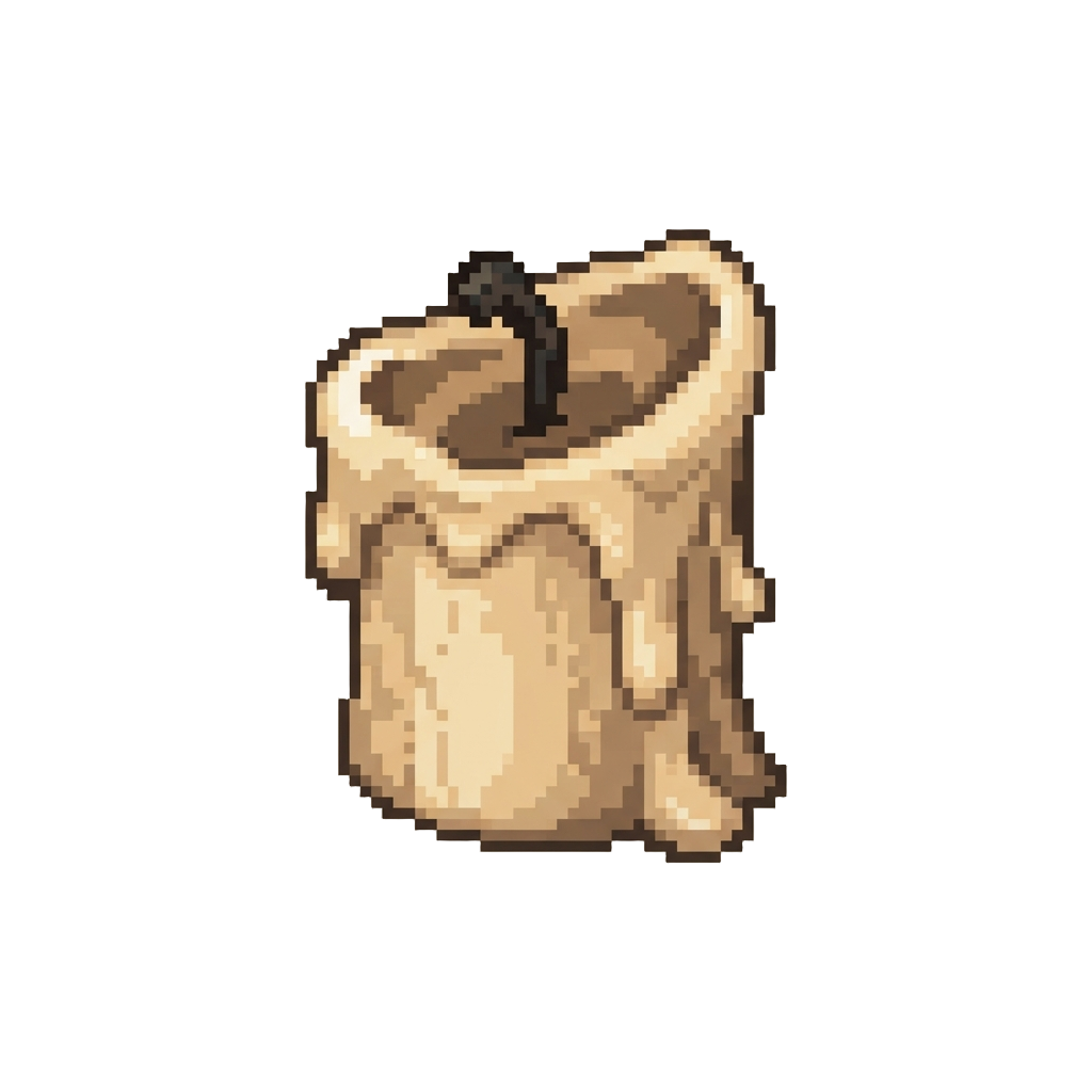 A Sad Melted Candle Stub