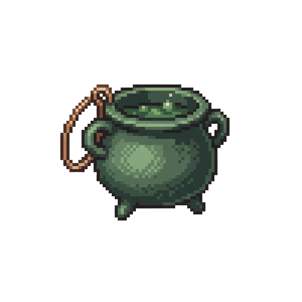 A Mini Green Cauldron Charm