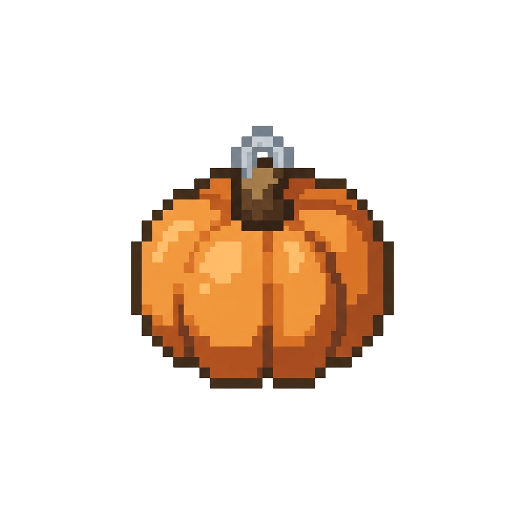 A Mini Orange Resin Pumpkin Charm