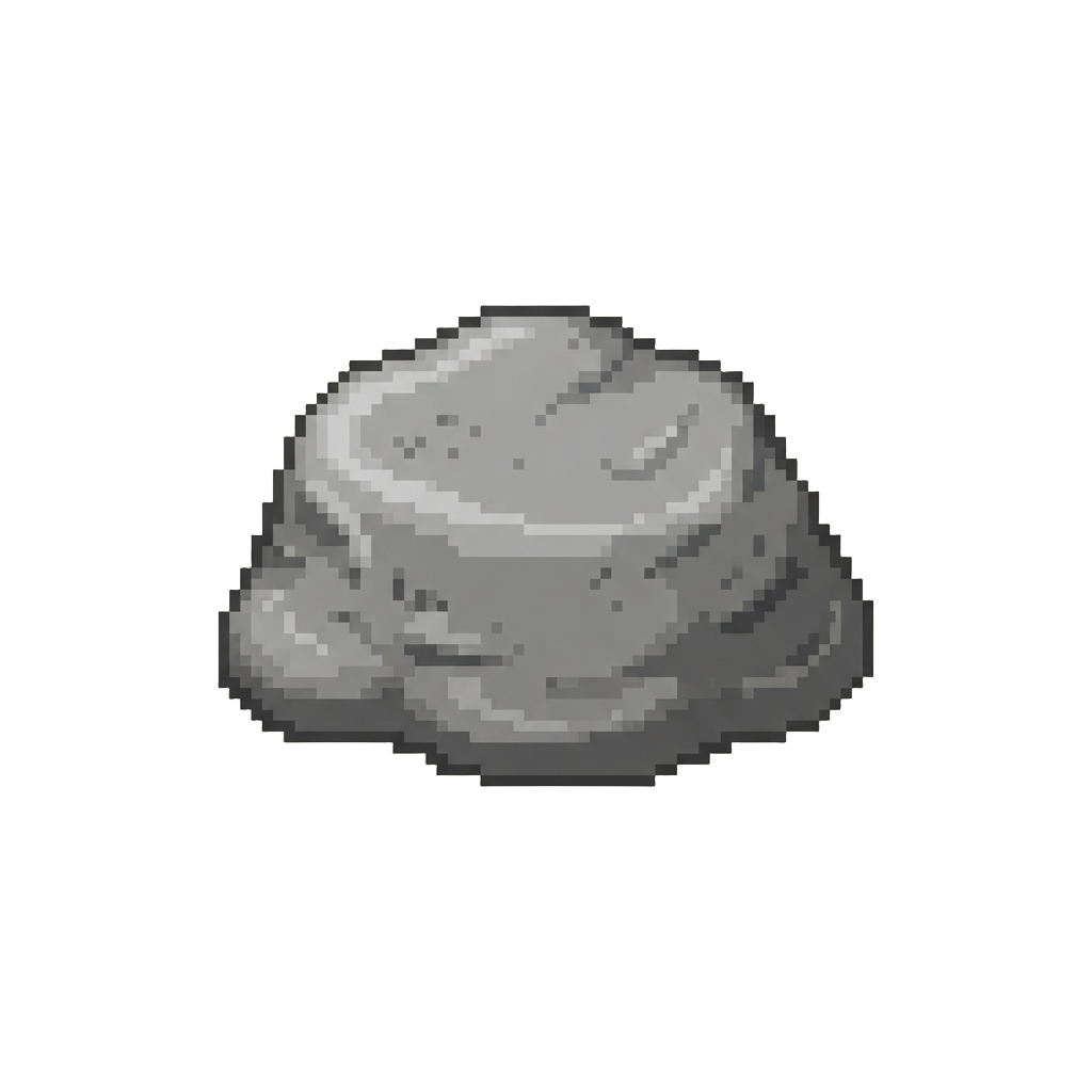 A Squished Gray Wax Blob