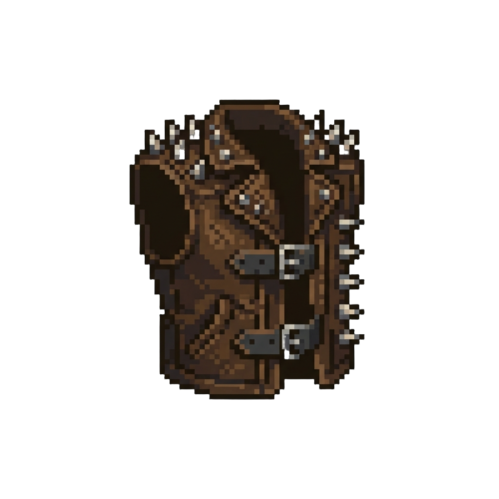 A Customized Spiked Leather Vest