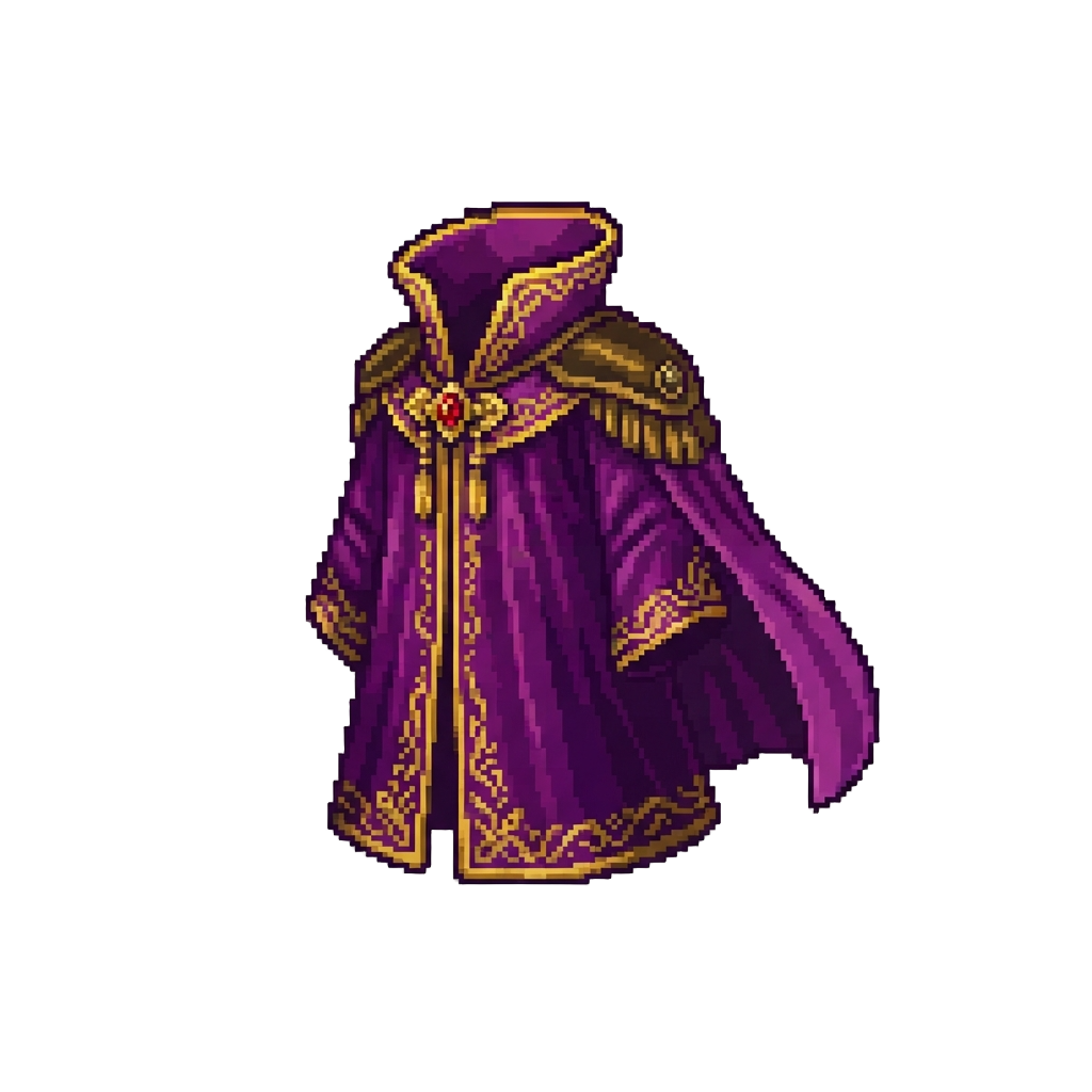 A High-collared Royal Velvet Robe