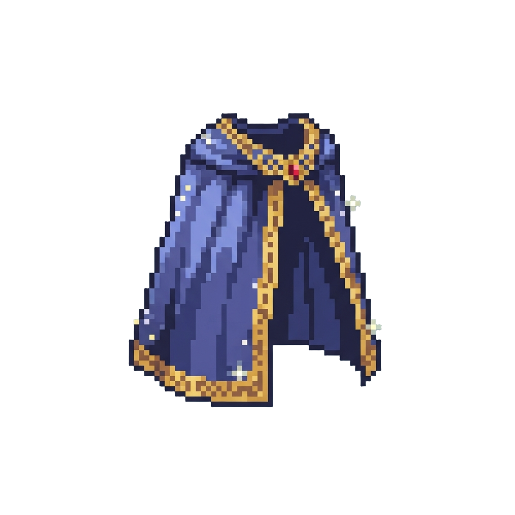 A Sparkling Gold-trimmed Satin Cape